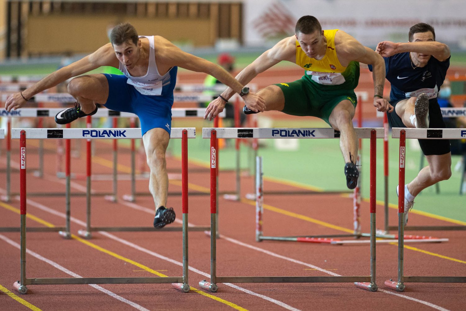 2021-02-21. Lietuvos lengvosios atletikos pirmenybes Klaipeda. Antra diena. foto Alfredas Pliadis