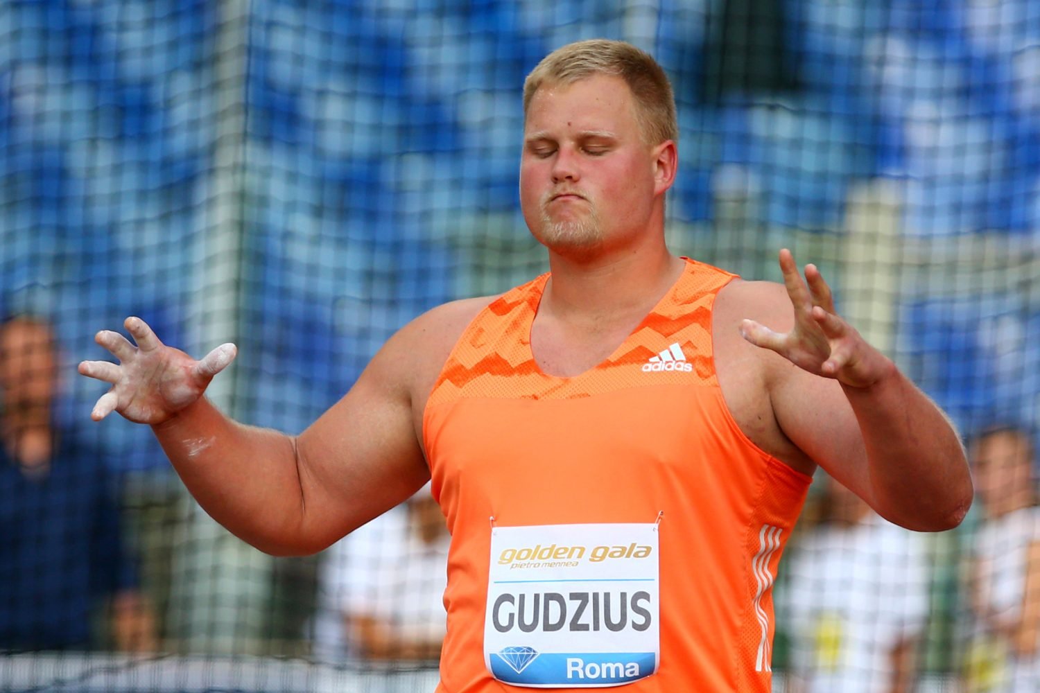 Athletics - IAAF Diamond League - Golden Gala - Stadio Olimpico, Rome, Italy - May 31, 2018   Lithuania's Andrius Gudzius reacts during the Men's Discus   REUTERS/Tony Gentile     TPX IMAGES OF THE DAY