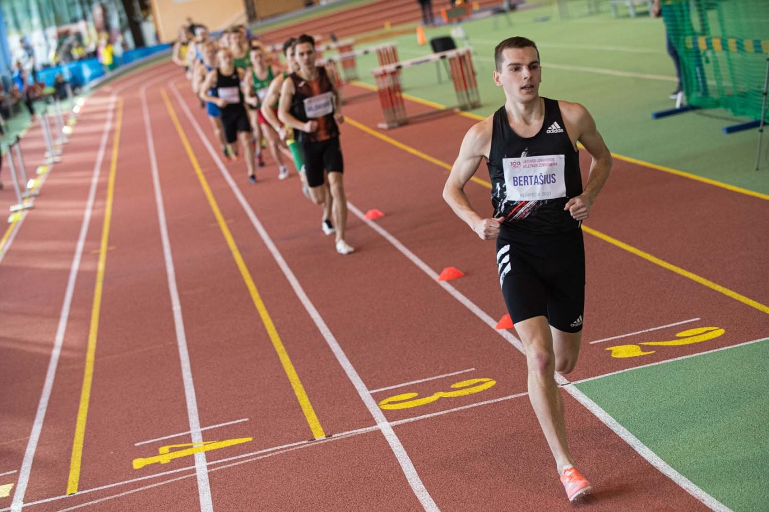 2021-02-21. Lietuvos lengvosios atletikos pirmenybes Klaipeda. Antra diena. foto Alfredas Pliadis